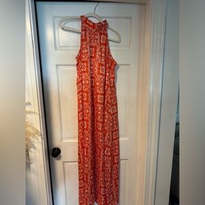 Ann Taylor orange maxi dress